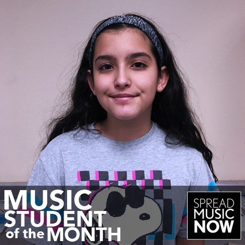 Camila Gonzalez, the August Music Student of the Month