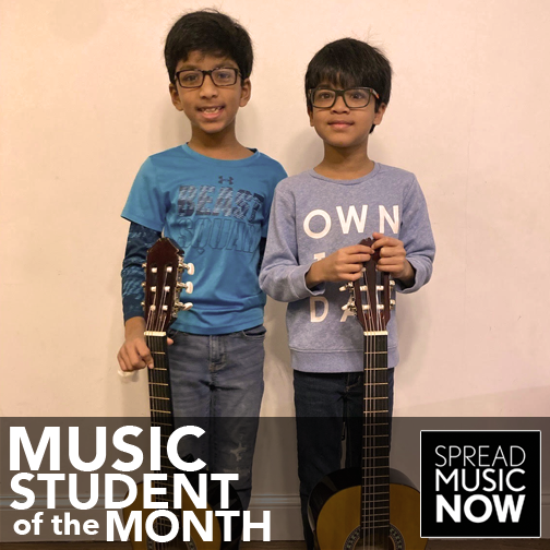 Aman and Akash with Guitars